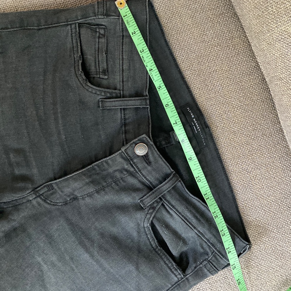 Flying Monkey High Rise Black Ripped Jeans